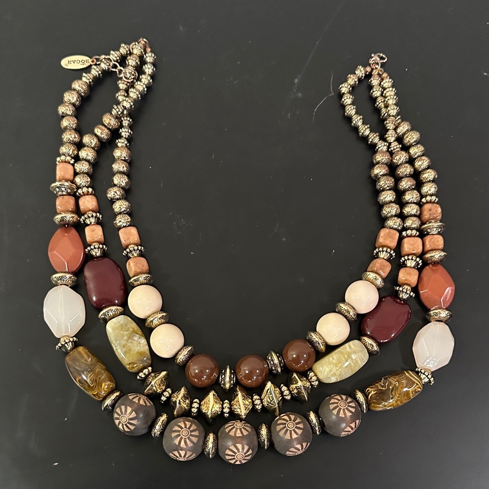 Earthy Tones Beaded Necklace